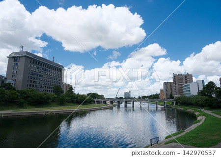 Otogawa River from Sakurajo Bridge, Okazaki City, Aichi Prefecture, July 2025 Otogawa River from Sakurajo Bridge, Okazaki City, Aichi Prefecture, July 2025 142970537