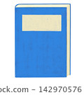 一張藍色的書籍封面插圖，您可以在其中添加書名。 142970576