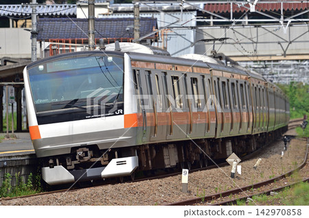 中央本線上野原JR東E233系列0系列T7組織(豐田) 中央本線上野原JR東E233系列0系列T7組織(豐田) 142970858
