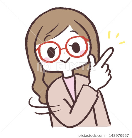 一位和藹可親的女職員的插圖 一位和藹可親的女職員的插圖 142970967