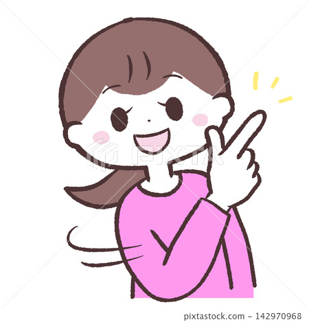 一位和藹女性的插圖 一位和藹女性的插圖 142970968