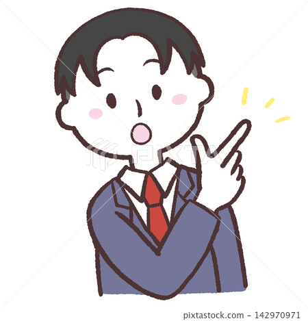 一位男士戴著漂亮的領帶的插圖 一位男士戴著漂亮的領帶的插圖 142970971