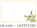 A simple message frame featuring osmanthus flowers. 142972381