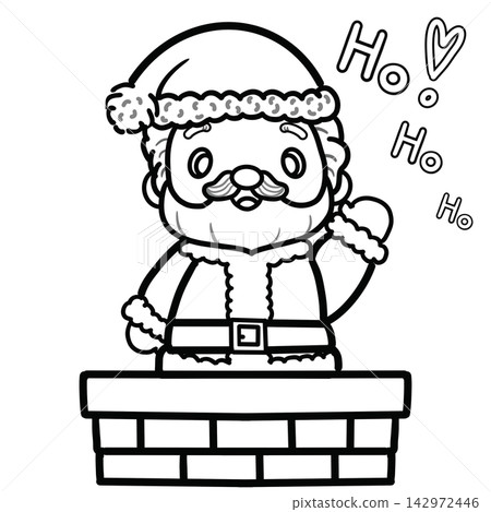 Minimalist Outline Drawing of a Christmas, Elegant Design, Cute hand drawn Minimalist Outline Drawing of a Christmas, Elegant Design, Cute hand drawn 142972446
