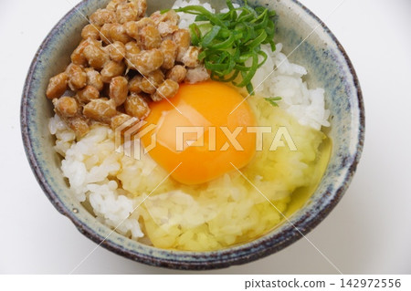 納豆蛋米飯 納豆蛋米飯 142972556