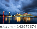 Kobe Port night view and Asuka III 142972674