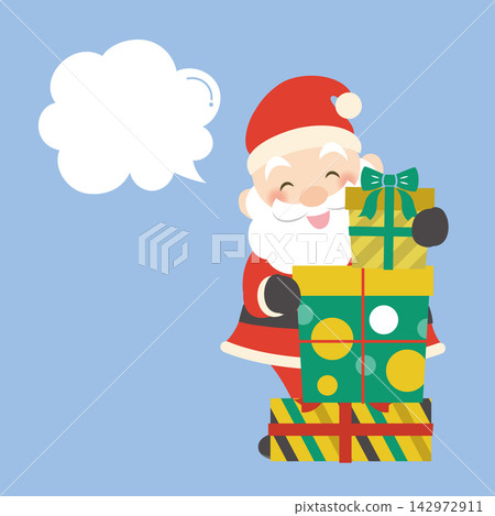 Santa Claus with presents and a smile (no outline) Santa Claus with presents and a smile (no outline) 142972911