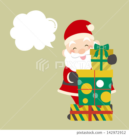 Santa Claus with presents and a smile (no outline) Santa Claus with presents and a smile (no outline) 142972912