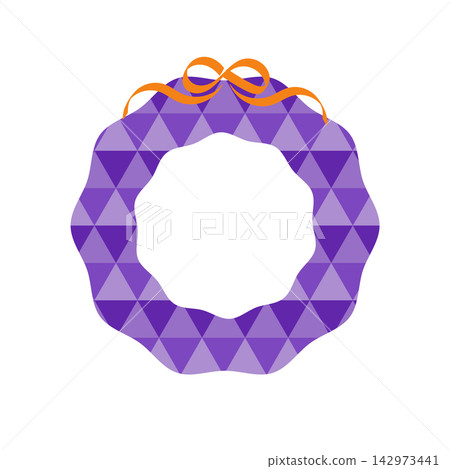 Colorful purple wreath frame, circular, sparkly, round, ribbon Colorful purple wreath frame, circular, sparkly, round, ribbon 142973441