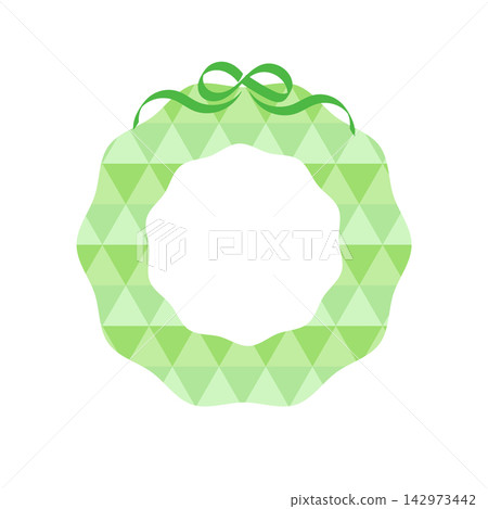 Colorful yellow-green wreath frame, circular, sparkly, round, ribbon Colorful yellow-green wreath frame, circular, sparkly, round, ribbon 142973442