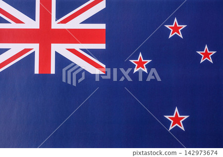 New Zealand flag as a symbol of national independence. The New Zealand flag New Zealand flag as a symbol of national independence. The New Zealand flag 142973674
