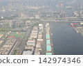 A view of the bay area from the air 142974346