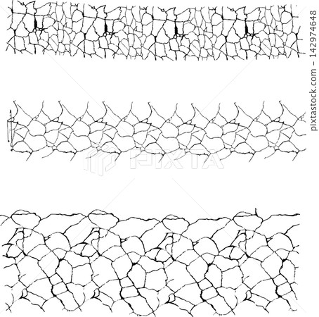 Crack and fissure brush texture set Crack and fissure brush texture set 142974648