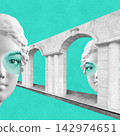Surreal crazy collage. Art poster, concept, zine cover, funky print. Artwork unusual abstract style. 142974651