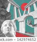 Surreal crazy collage. Art poster, concept, zine cover, funky print. Artwork unusual abstract style. 142974652