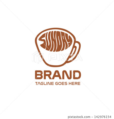 Coffee cup logo design template. Hot drink vector icon. Coffee cup logo design template. Hot drink vector icon. 142976154