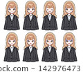 [Suit] Female facial expression variation set (upper body and icon) 142976473