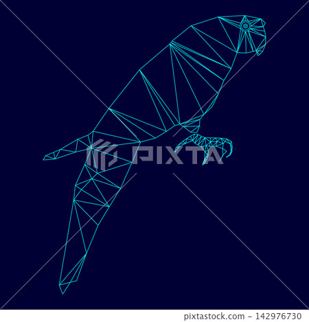 Parrot low poly triangulation triangulated polygonal electric cy Parrot low poly triangulation triangulated polygonal electric cy 142976730