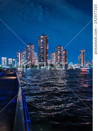 隅田川河畔美麗的夜景 142977103