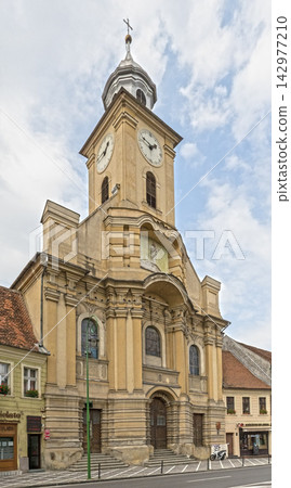 Historic Franciscan Monastery Church Building In Brasov Romania Historic Franciscan Monastery Church Building In Brasov Romania 142977210
