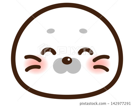 Seal face icon illustration material 3 Seal face icon illustration material 3 142977291