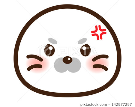 海豹臉圖示插圖素材 5 海豹臉圖示插圖素材 5 142977297