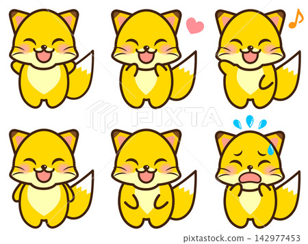 Fox illustration set Fox illustration set 142977453