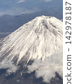 Mt. Fuji seen from inside the aircraft 142978187