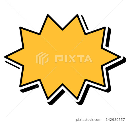 Pop-style speech bubble vector graphic 142980557
