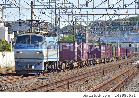 東海道本線、大磯二宮、JR 貨運、EF66-121(吹田) 東海道本線、大磯二宮、JR 貨運、EF66-121(吹田) 142980651