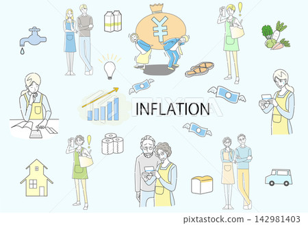 通貨膨脹、高物價:插畫集 通貨膨脹、高物價:插畫集 142981403