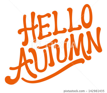 Hello Autumn Fall Doodle Hand Drawn Text Design Hello Autumn Fall Doodle Hand Drawn Text Design 142981435