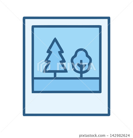 Simple, flat vector illustration representing stylized mountains and natural landscape elements. Simple, flat vector illustration representing stylized mountains and natural landscape elements. 142982624