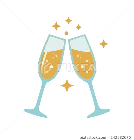 Fun and cute cartoon vector set of empty drink glasses perfect for beverages, party invites, or celebration designs. Fun and cute cartoon vector set of empty drink glasses perfect for beverages, party invites, or celebration designs. 142982670