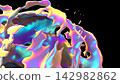 Colorful Abstract Liquid Render. Iridescent Organic Art 142982862