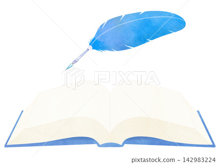 A pen and an open book A pen and an open book 142983224