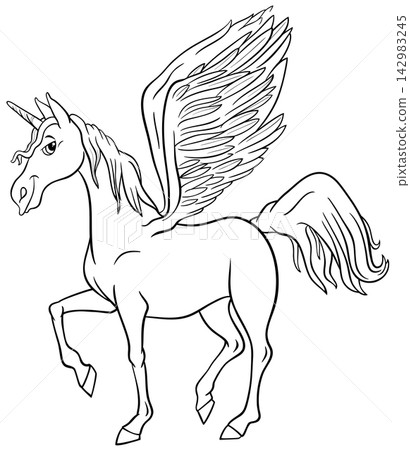 cartoon alicorn fantasy character coloring page cartoon alicorn fantasy character coloring page 142983245
