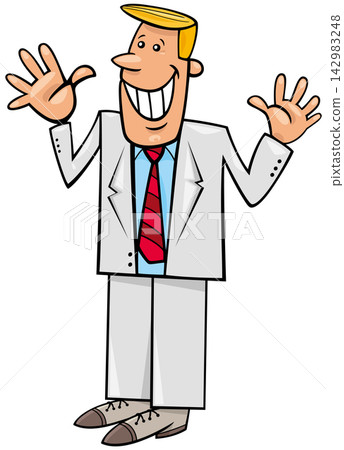 funny cartoon man or businessman comic character funny cartoon man or businessman comic character 142983248