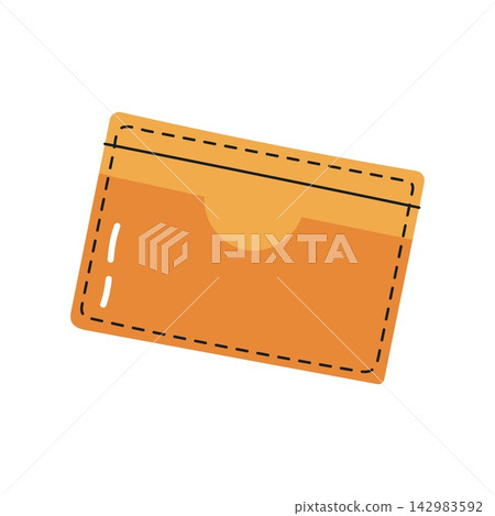 Yellow pocket card holder for credit cards 142983592