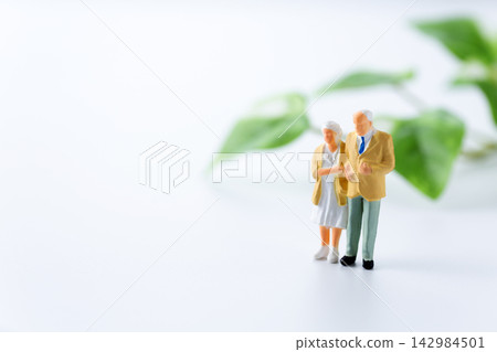 一對老年夫婦的玩偶 一對老年夫婦的玩偶 142984501