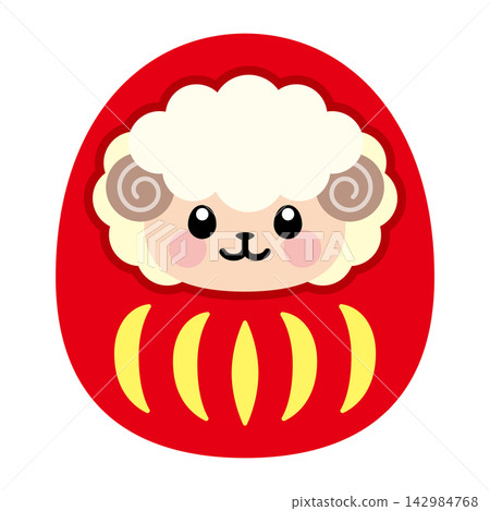 Red sheep daruma Red sheep daruma 142984768