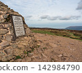 National Trust Plaque on Dunkery Beacon, Exmoor, Somerset 142984790