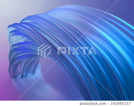 Abstract background 3D illustration of a twisted arch structure illuminated by fantastical light. Abstract background 3D illustration of a twisted arch structure illuminated by fantastical light. 142985157