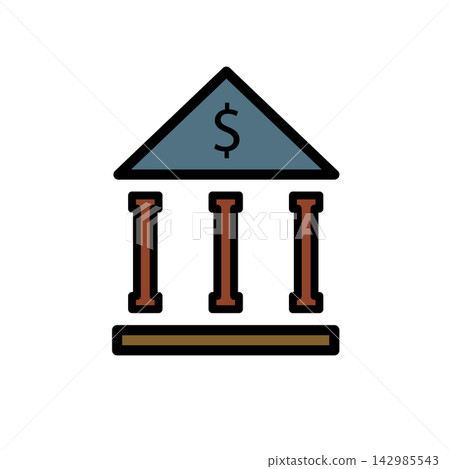 bank icon design vector template bank icon design vector template 142985543