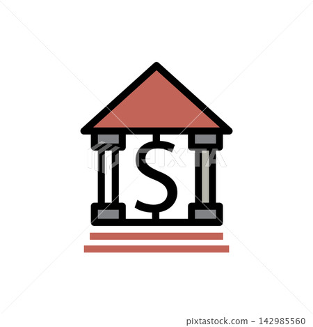 bank icon design vector template 142985560