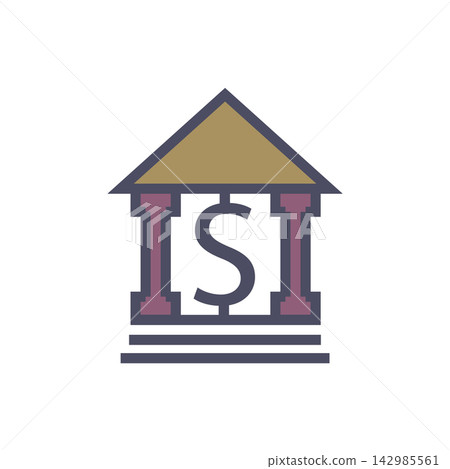 bank icon design vector template bank icon design vector template 142985561