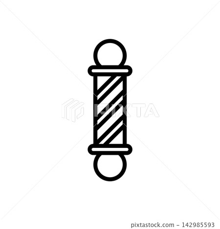 barber pole icon design vector template 142985593