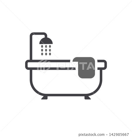 bathtub icon design vector template bathtub icon design vector template 142985667