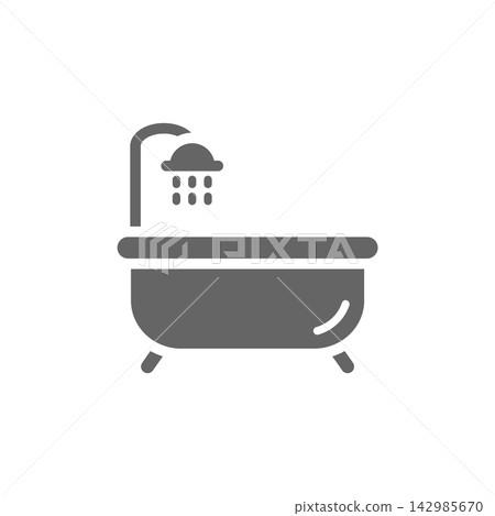 bathtub icon design vector template bathtub icon design vector template 142985670