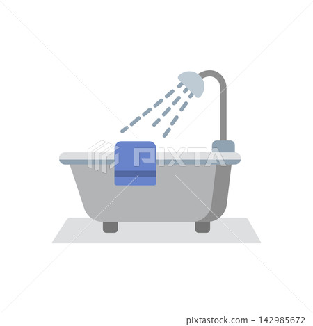 bathtub icon design vector template bathtub icon design vector template 142985672